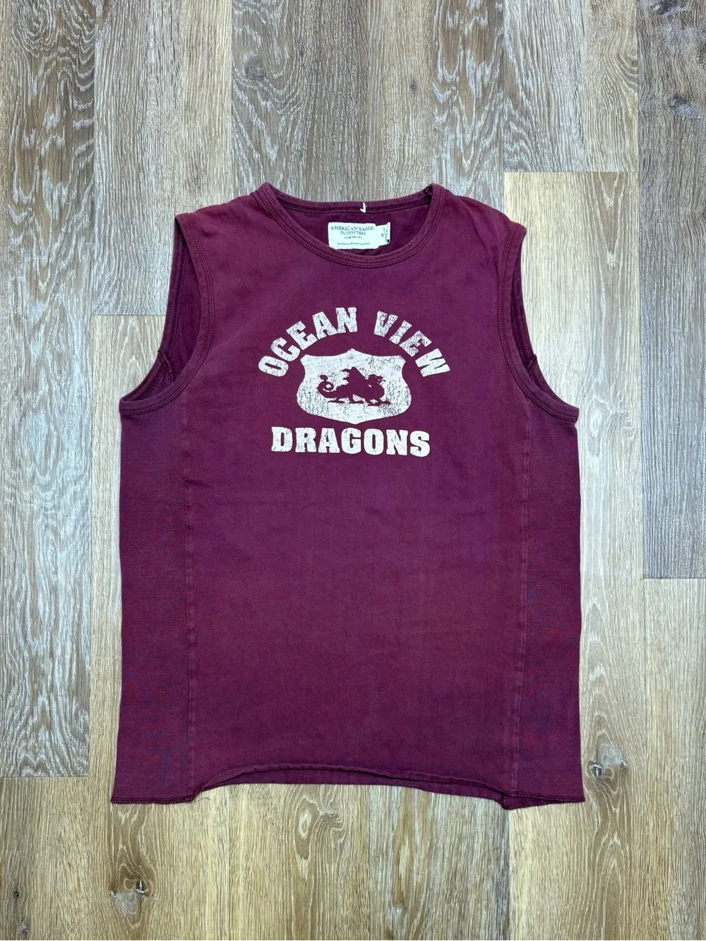 American Eagle Outfitters Maroon Dragon Graphic Tank